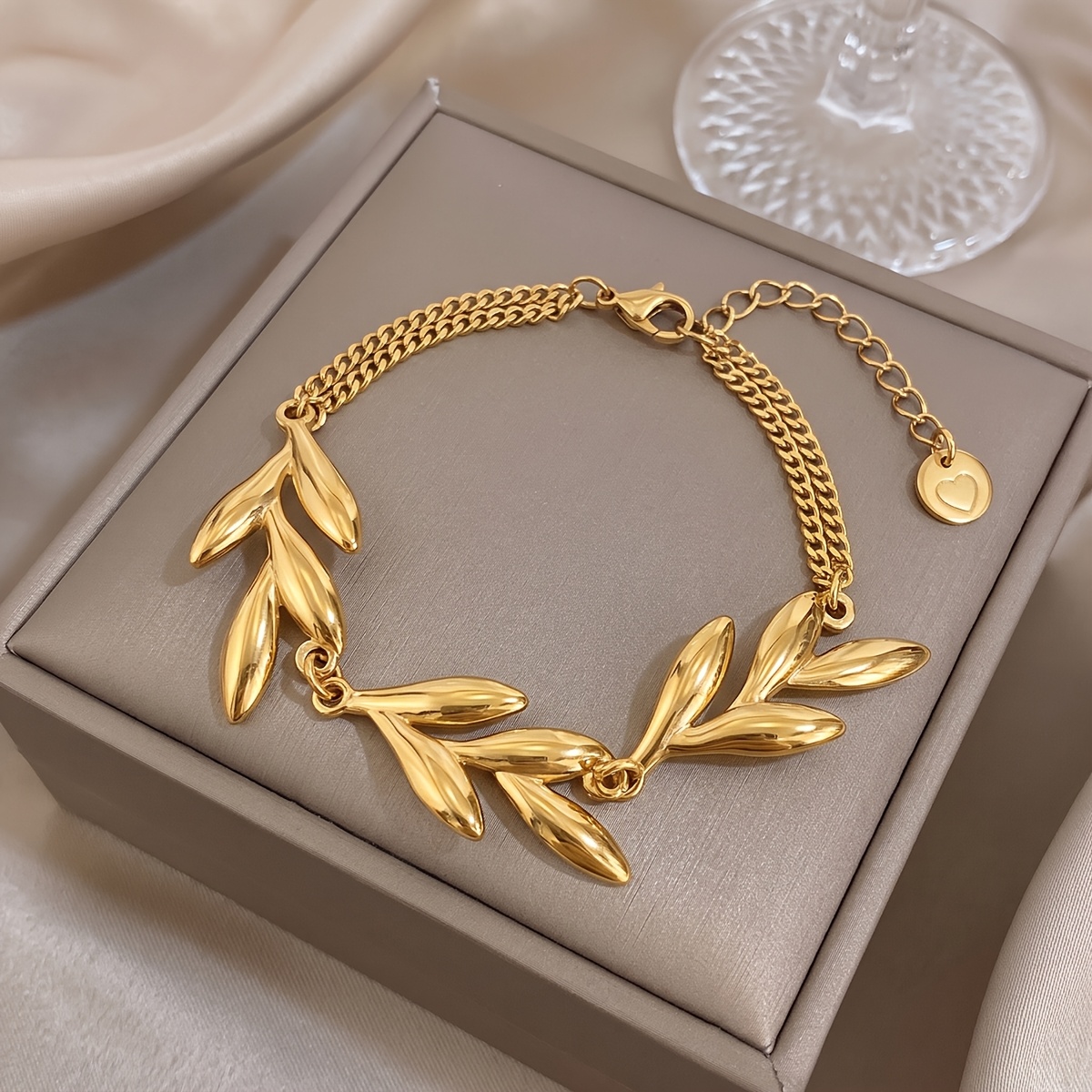2pc Elegant 18K Golden Plated Bangle and Bracelet Set